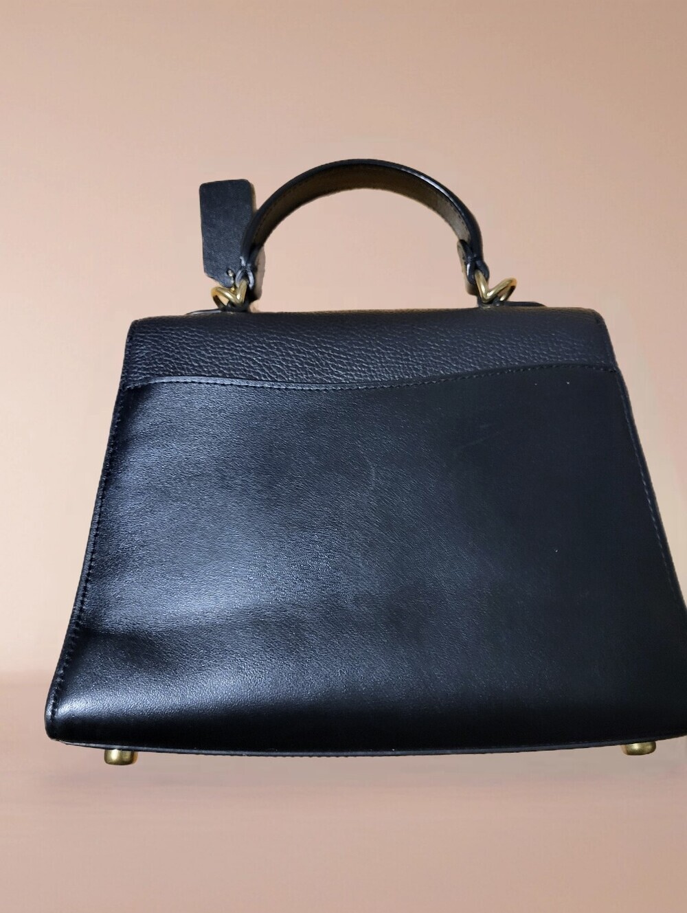 Coach TABBY TOP HANDLE 20. Black Polished Leather. - Picture 8 of 15